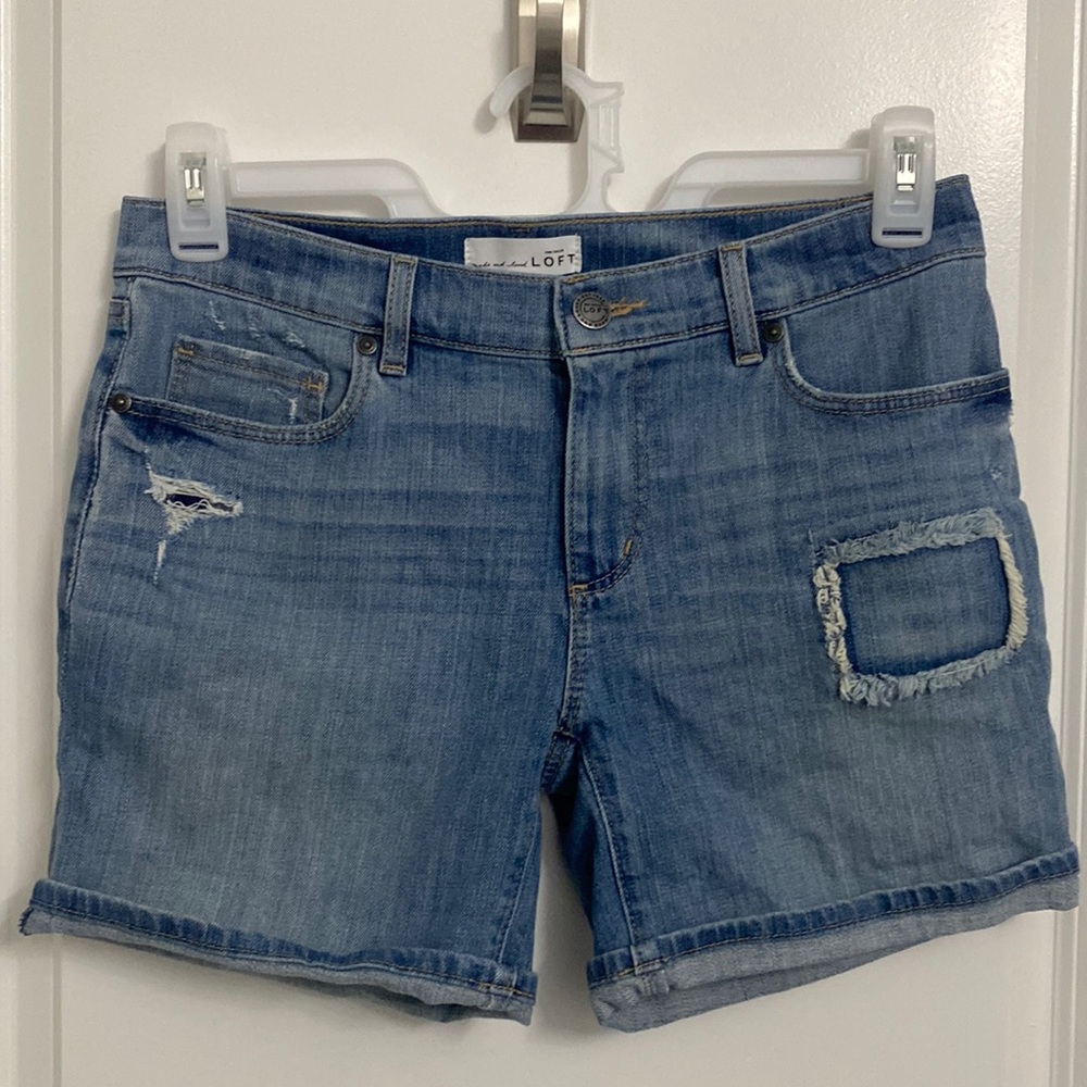LOFT Blue Jean Shorts 100% Cotton